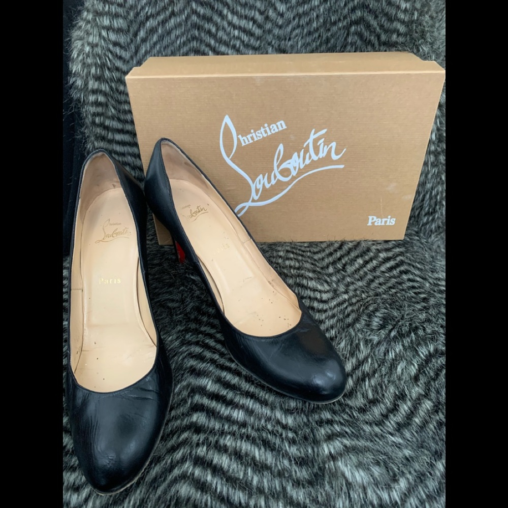 CHRISTIAN LOUBOUTIN Simple 85 black leather pump